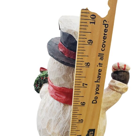 Snow Country Christmas 2018 Resin Snowman Shelf Sitter Adult's 10" Holiday Decor - Picture 7 of 10